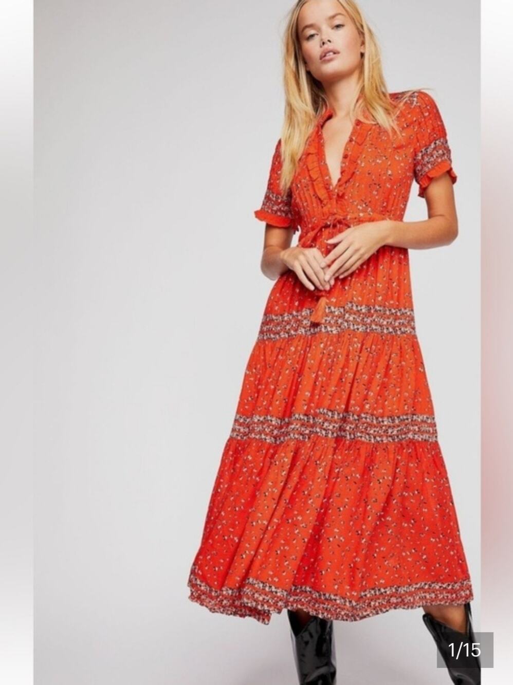 Free People Rare Feeling Maxi Dress size XS